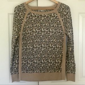 LOFT LEOPARD PRINT SWEATER